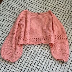 Vintage Free People Cropped Knit Sweater